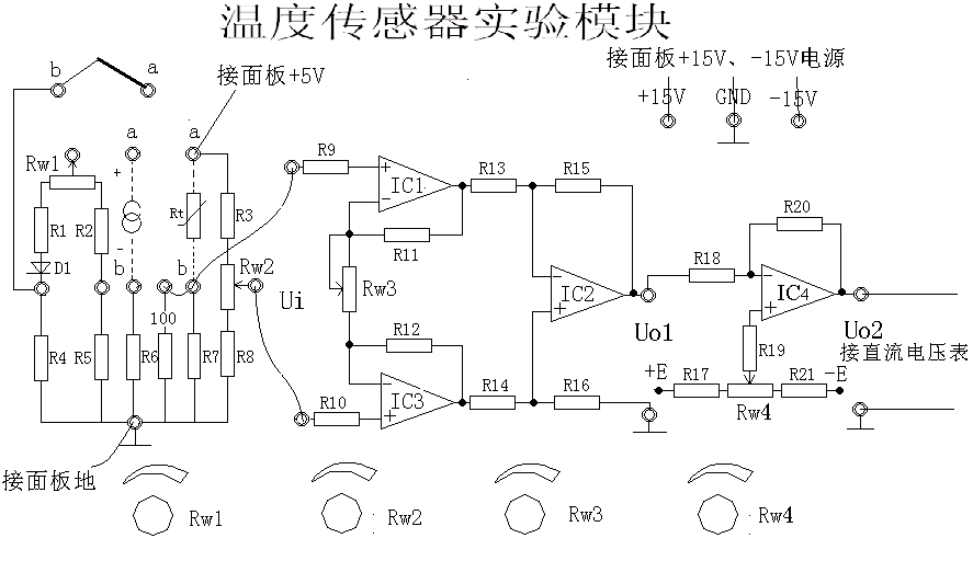 銅熱電阻Cu50調(diào)理電路 銅熱電阻Cu50調(diào)理電路